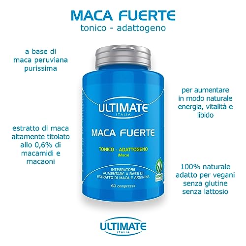 Ultimate Fitoterapici Maca Fuerte integratore in capsule 60 cps, maca e arginina