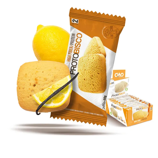 Wellness Biscotti Proteici e senza Zucchero Protobisco CiaoCarb vaniglia-limone ST2 biscotti