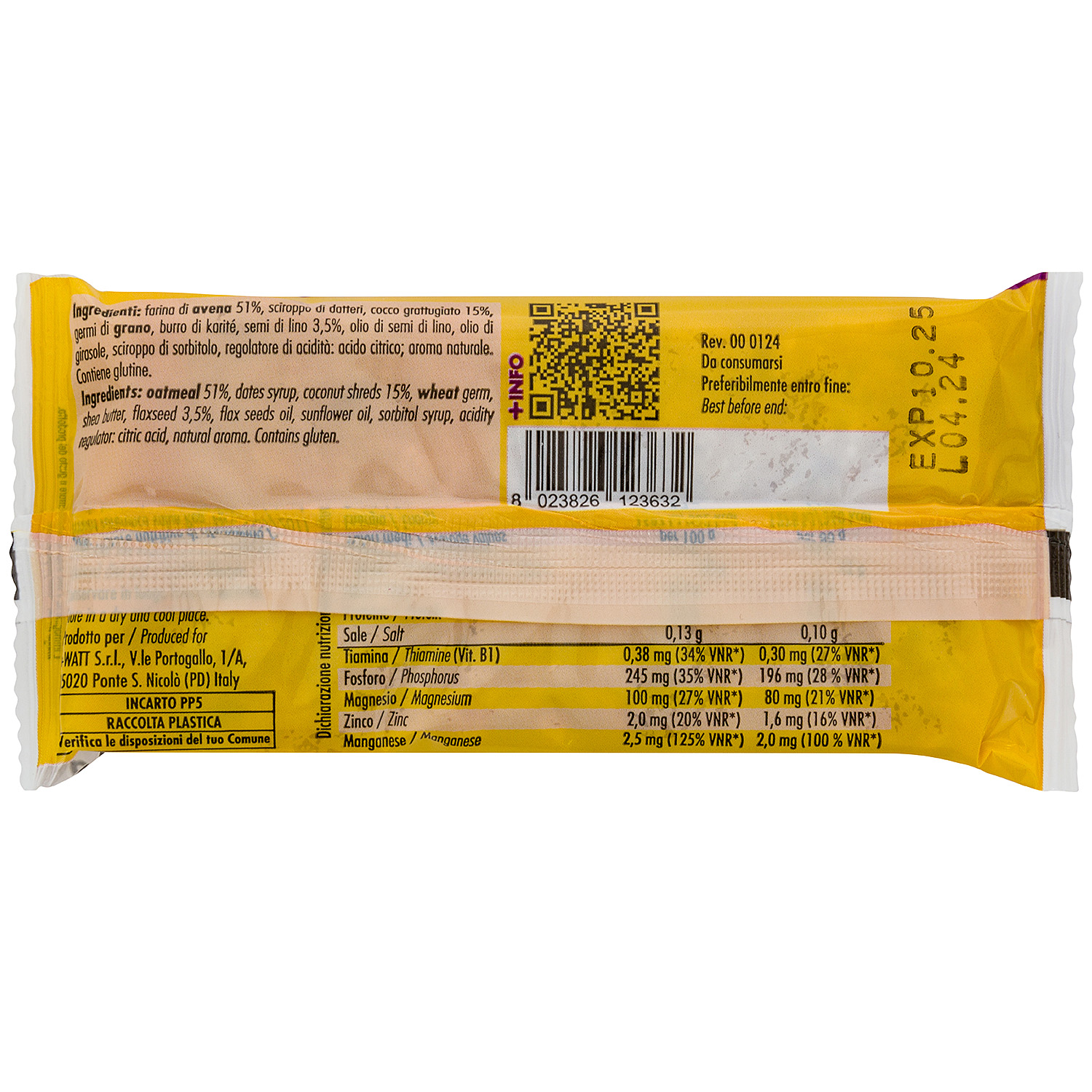 +Watt Endurance Line Long Race barretta energetica 80 g cocco