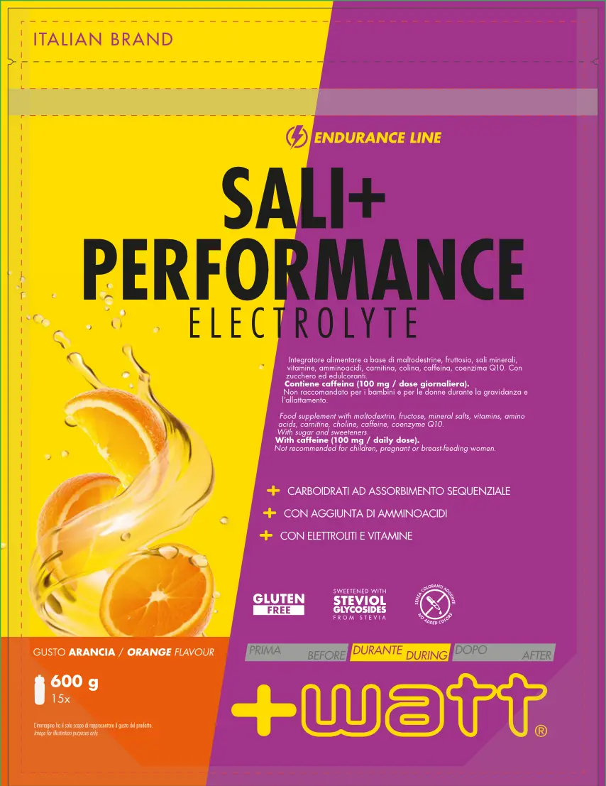 + WATT Endurance Line Sali+ Performance Electrolyte integratore per sport
