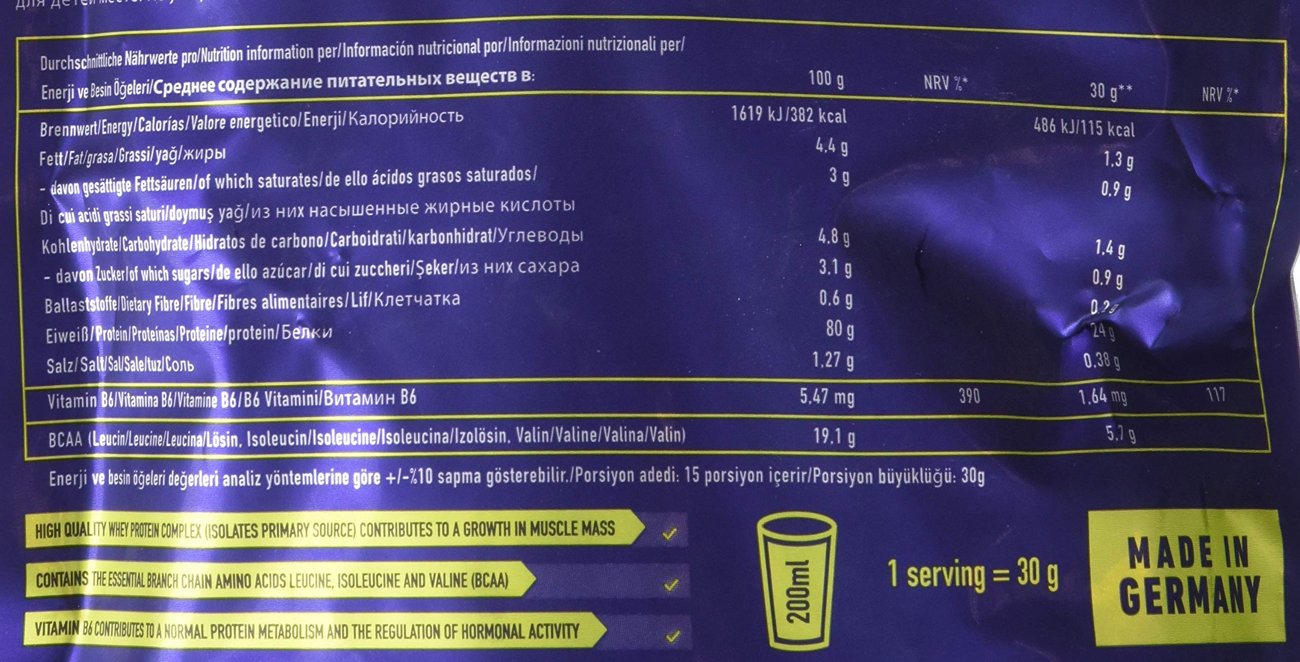 Multipower 100% Pure Whey Protein proteine in polvere Banana Mango 450 g isolate