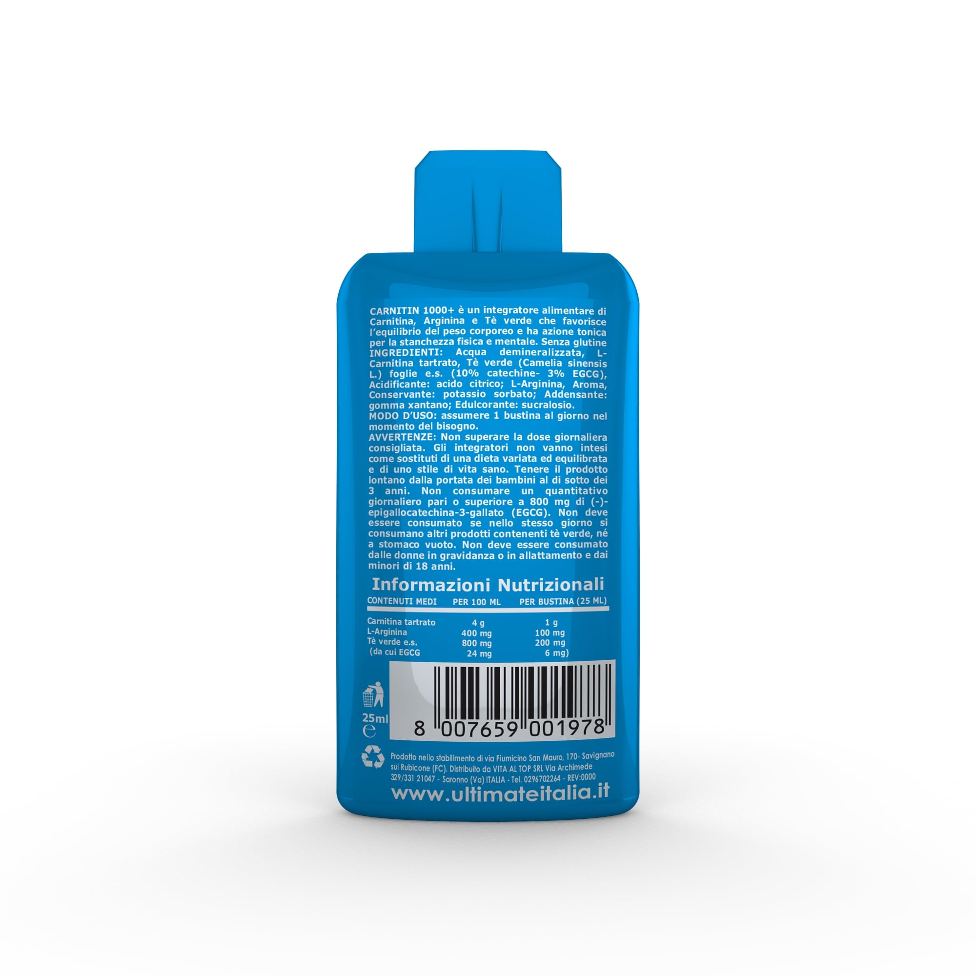 Ultimate Stimolatori Carnitin 1000+ integratore carnitina limone 24 x 25 ml