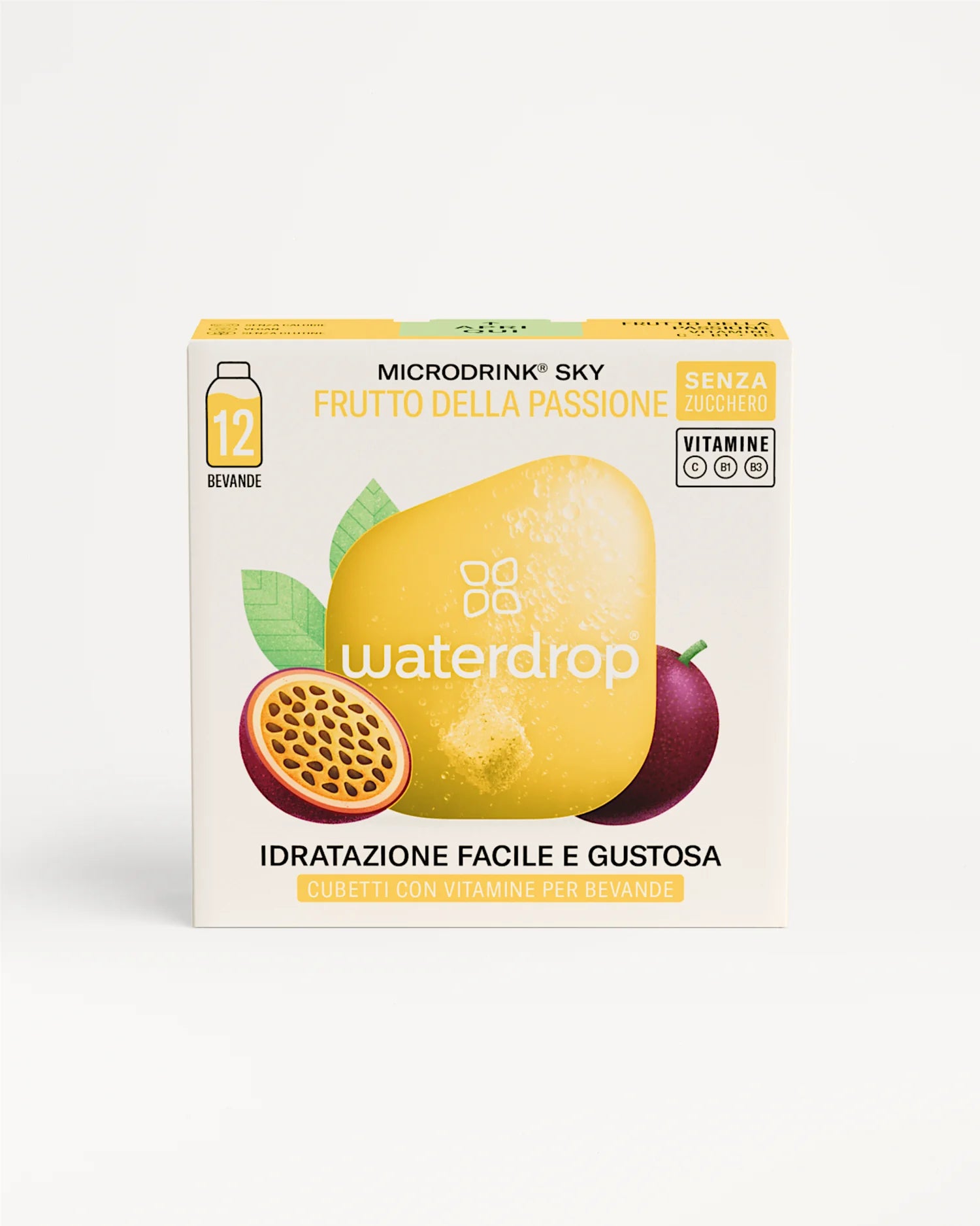 Wellness Drink Energetici Waterdrop Frutto della Passione cubetti 12 porzioni senza zucchero