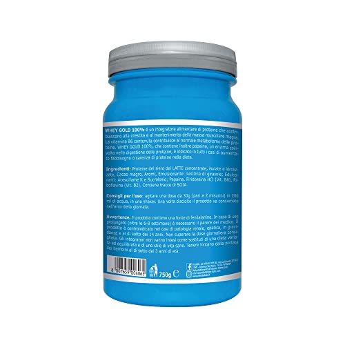 Ultimate Proteine Whey Gold 100% proteine gusto nocciola 750 g