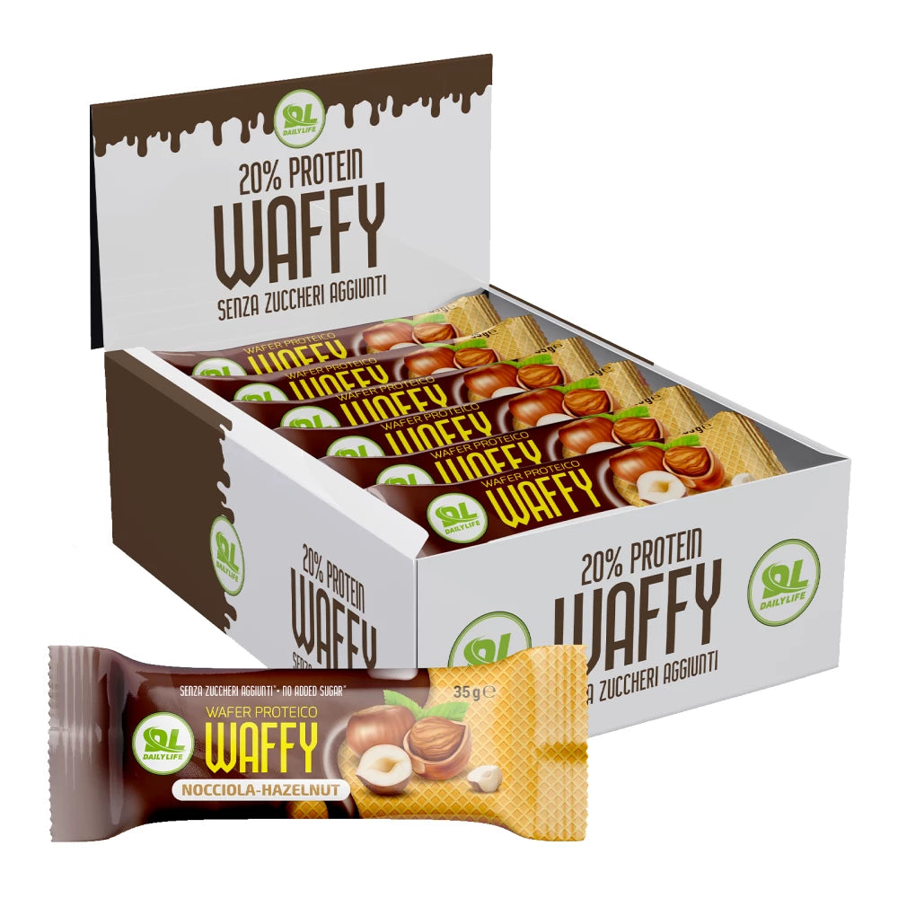 Wellness Biscotti Proteici e senza Zucchero Wafer Proteico nocciola wafer 35 g, senza zuccheri aggiunti