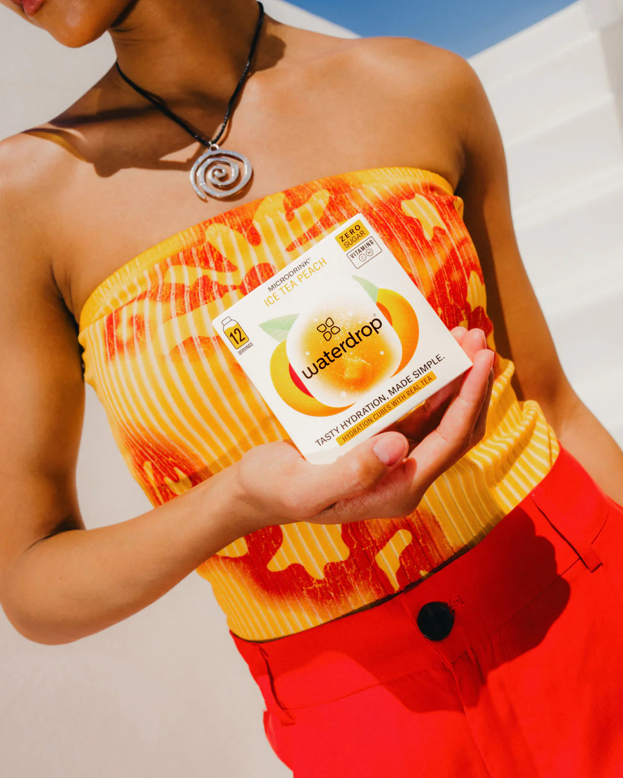 Wellness Drink Energetici Waterdrop Thè freddo alla Pesca cubetti 12 porzioni