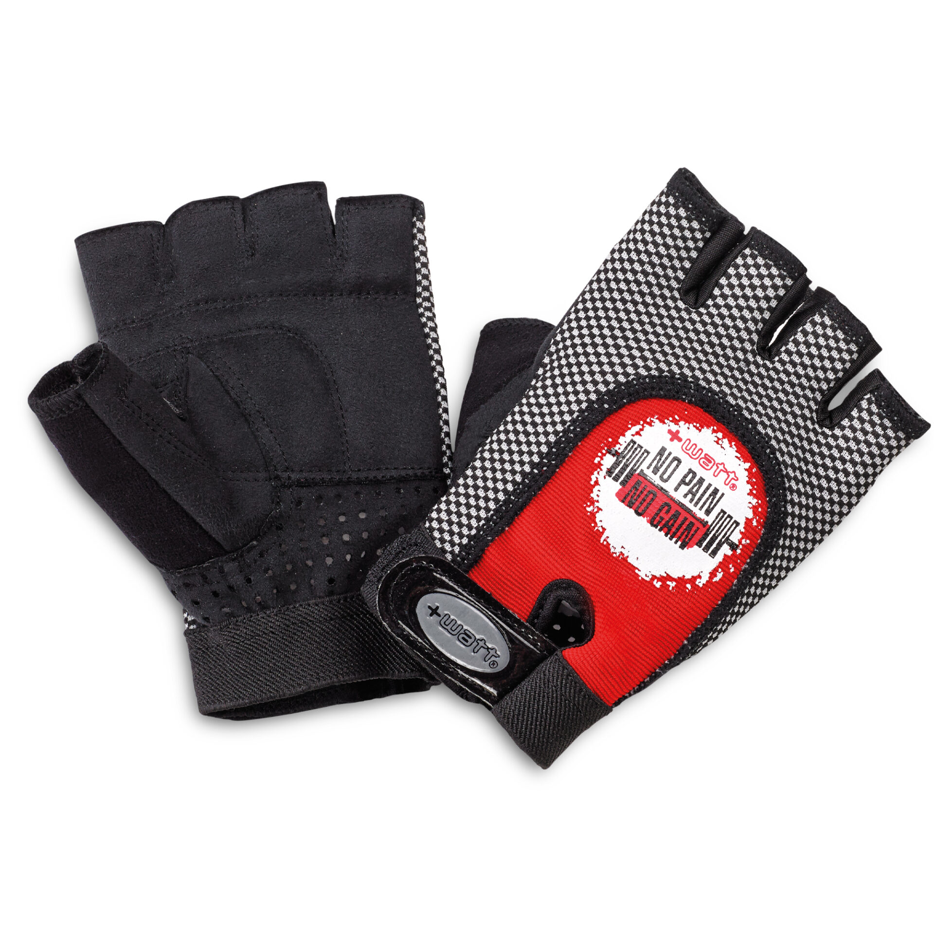 +WATT Accessori Guantini No Pain No Gain guantini da bodybuilding