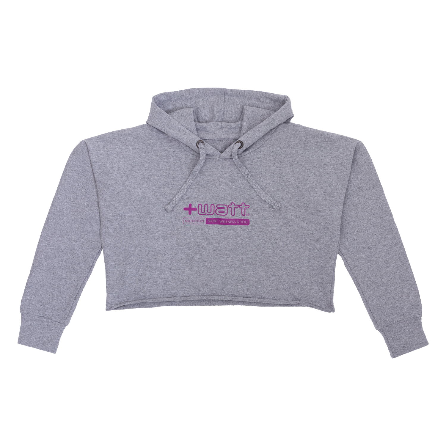 +Watt Accessori Felpa Crop Donna con cappuccio