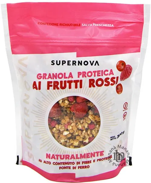 Wellness Muesli/Granola Granola Proteica senza glutine FRUTTI ROSSI granola 300 g