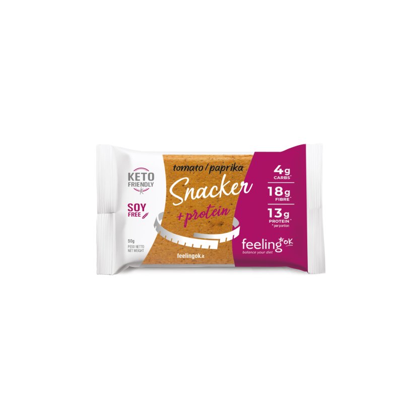 Wellness Food Keto Snacker Pomodoro e paprika snack proteico 50 g, 27% proteine
