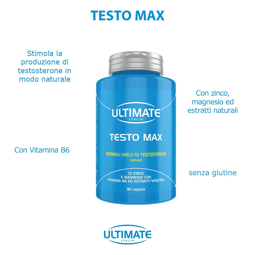 Ultimate Stimolatori Testo Max capsule 90 pezzi con tribulus e zinco