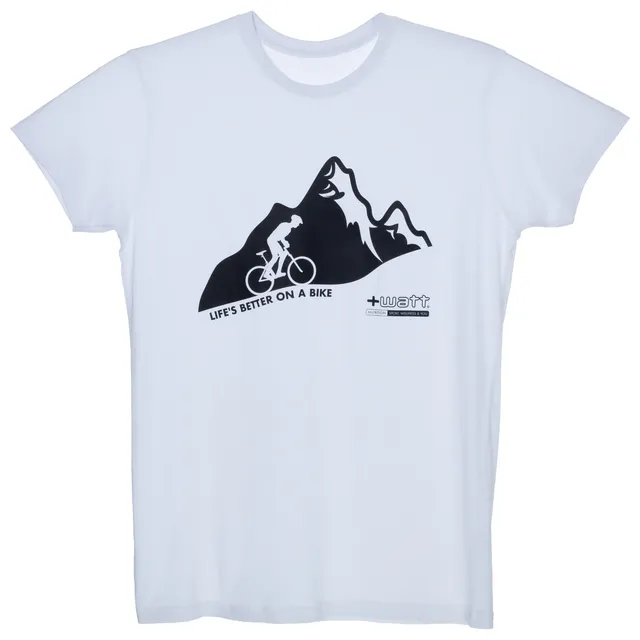 +WATT Accessori T-Shirt “Life’s better on a bike” maglietta bianca
