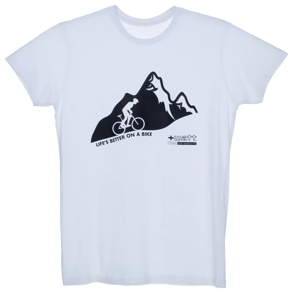 +WATT Accessori T-Shirt “Life’s better on a bike” maglietta bianca
