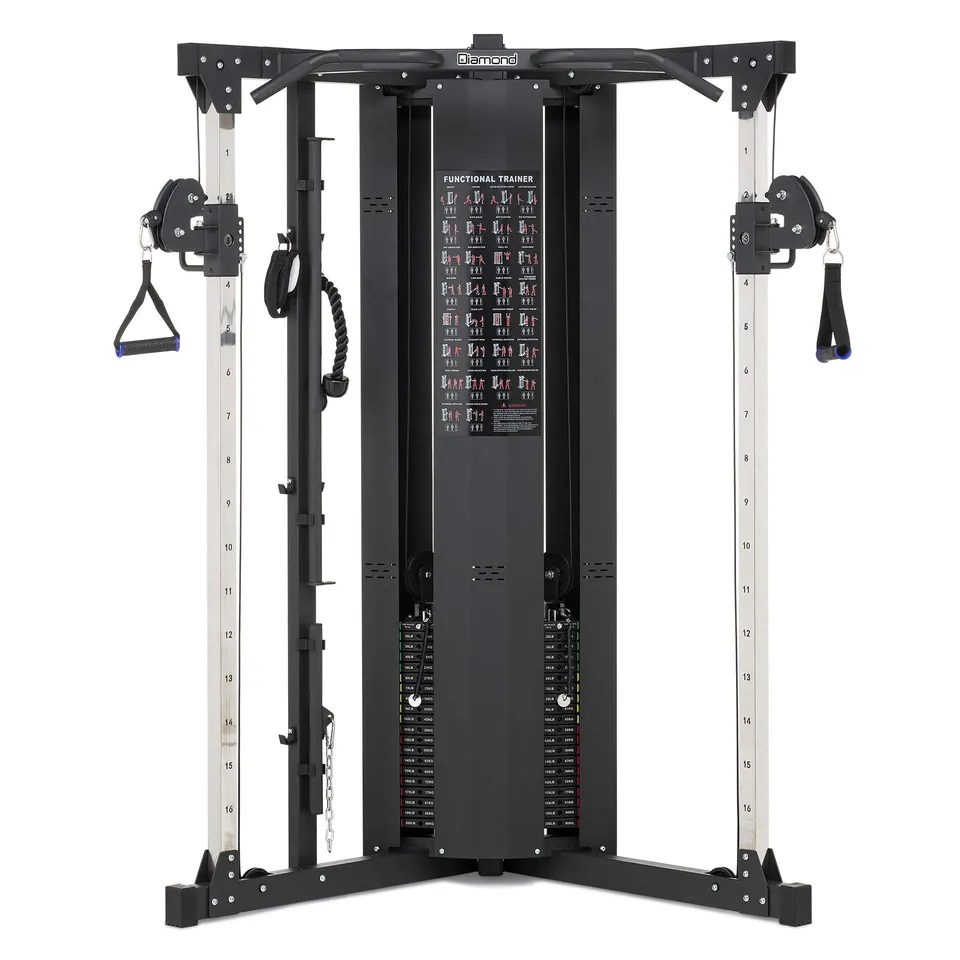 NEWTRITIONS Attrezzatura per l'Allenamento Cable Cross Rack Pro macchina cavi 180 kg