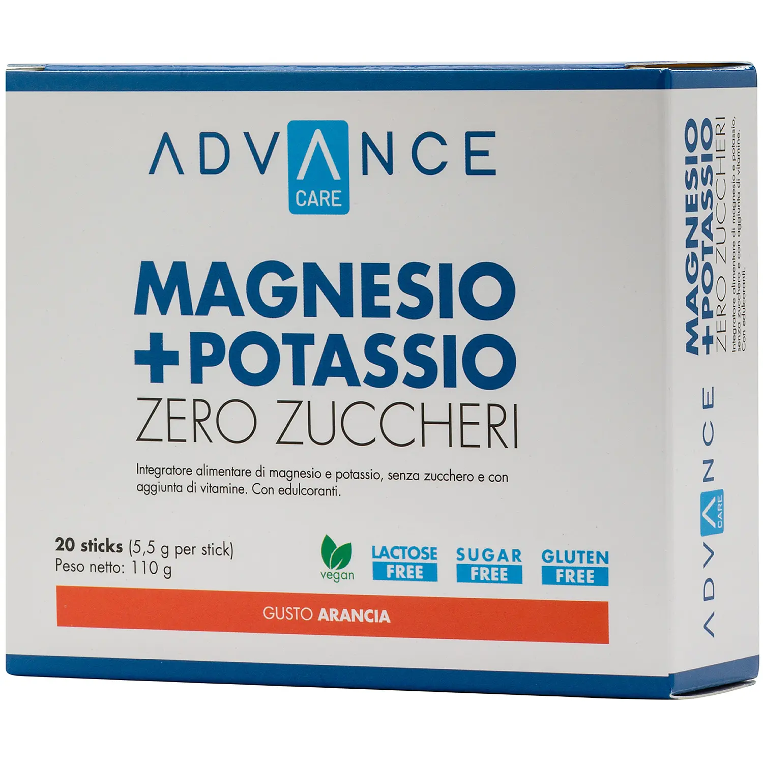 +Watt Advance Care Magnesio + Potassio Zero Zuccheri polvere arancia