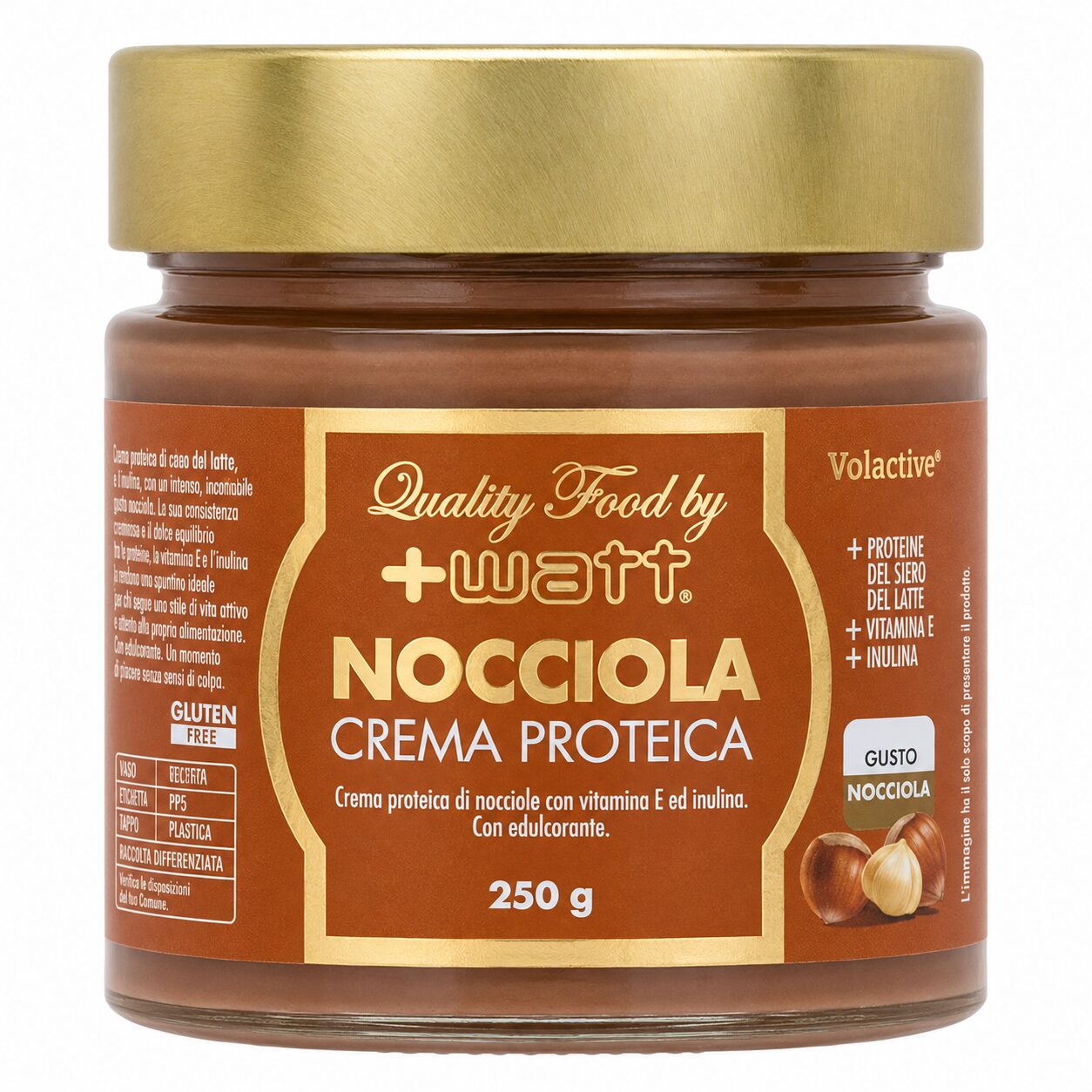 +Watt Quality Food Nocciola Crema Proteica spalmabile 29% proteine