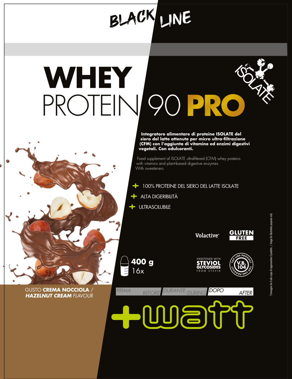 +WATT Power Line Whey Protein 90 Pro whey isolate CFM