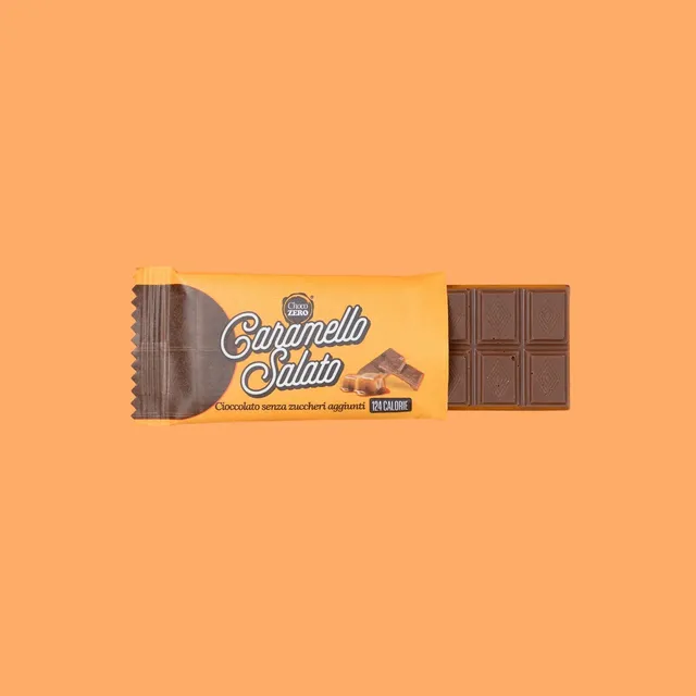 Wellness Biscotti Proteici e senza Zucchero Tavolette caramello salato cioccolato 25 g