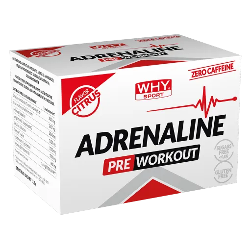 WHY SPORT Pre workout Adrenaline integratore agrumi 10 bustine