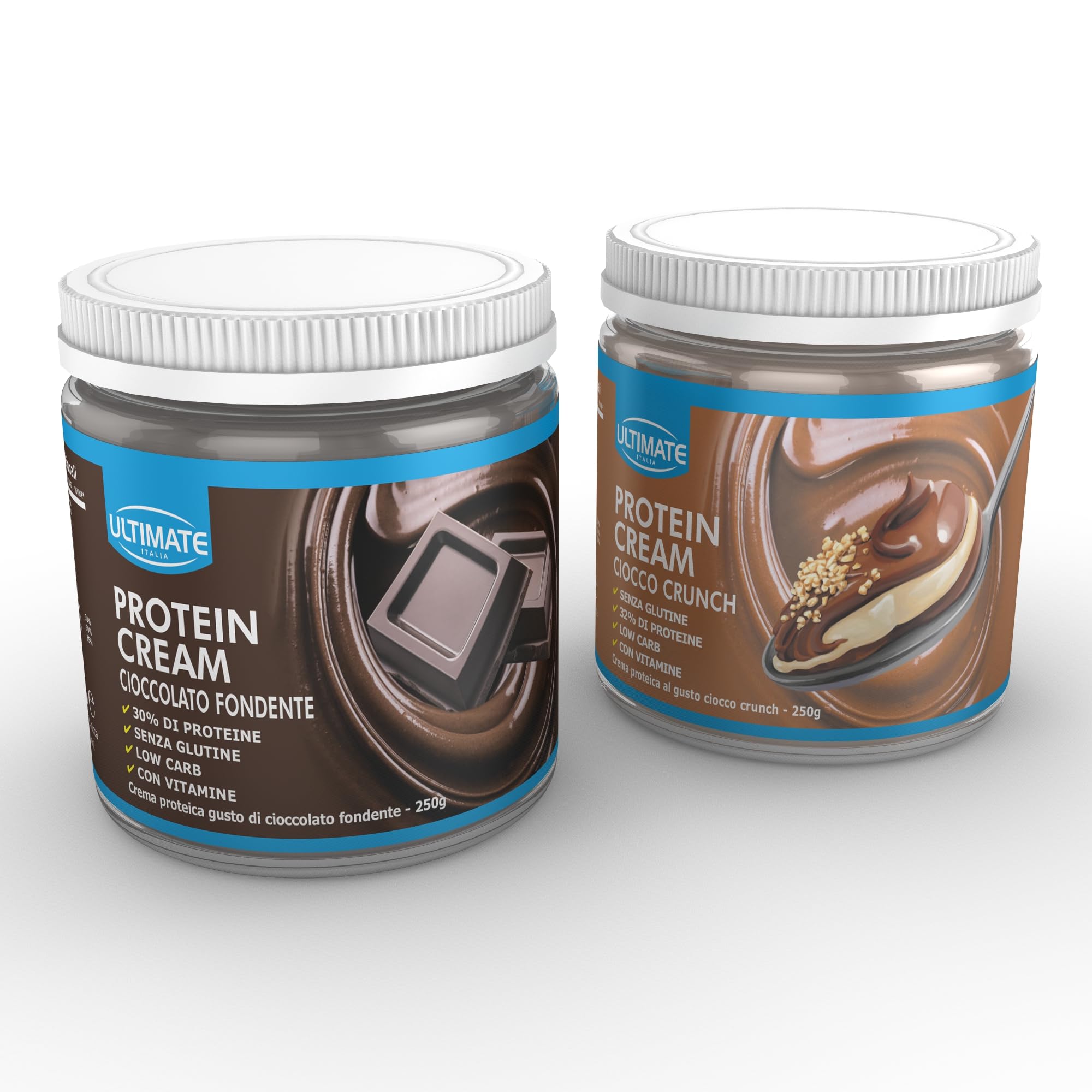 Ultimate Creme proteiche crema proteica fondente e caramello salato 2x250 g low carb