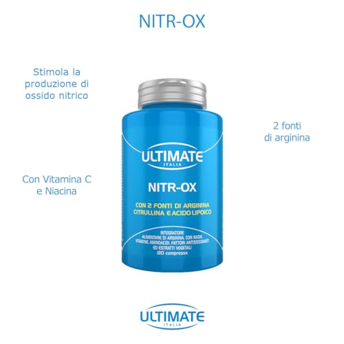 Ultimate Stimolatori Nitr-ox integratore 120 compresse con arginina