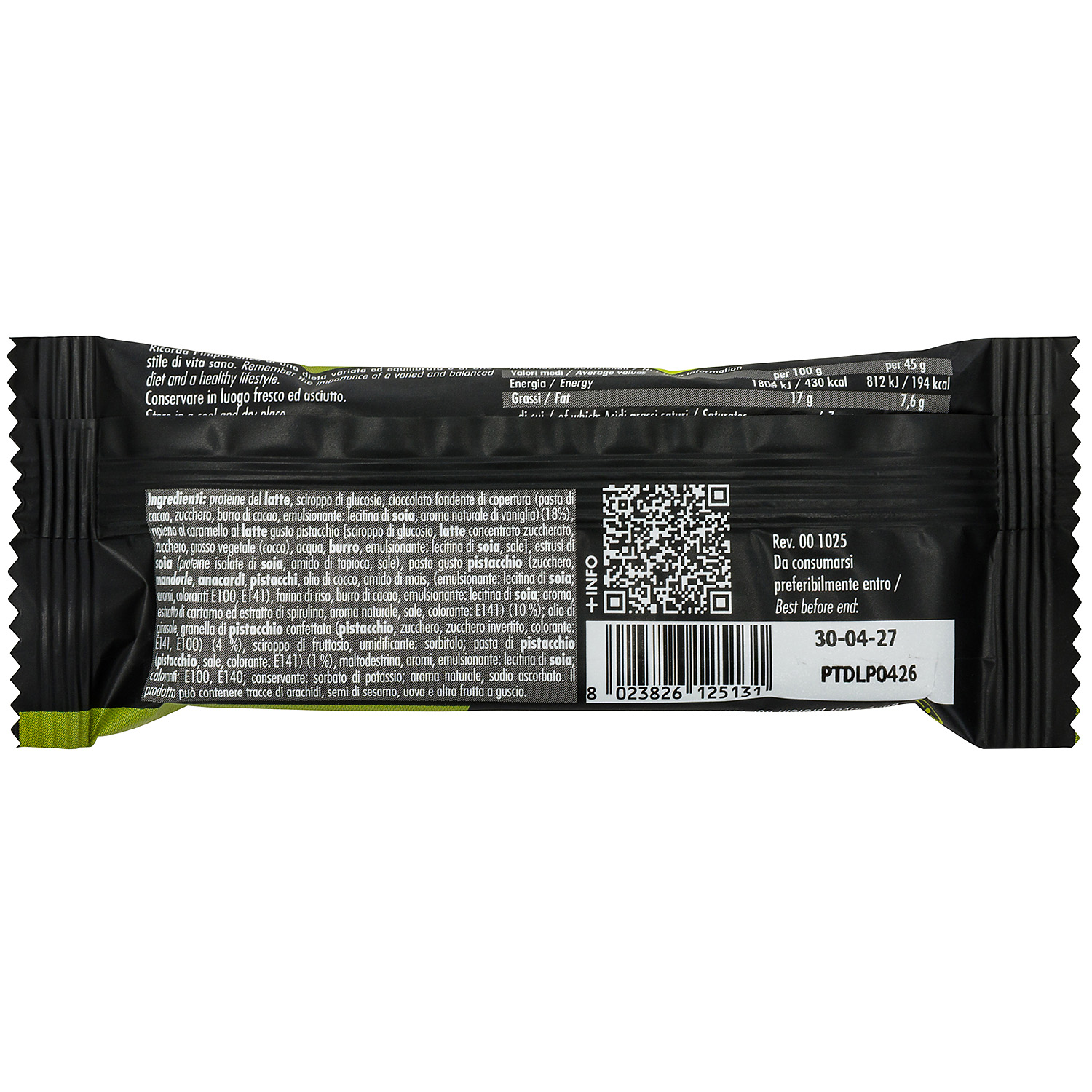 + WATT Power Line Protein Dual Layer+ barretta 45 g tiramisù
