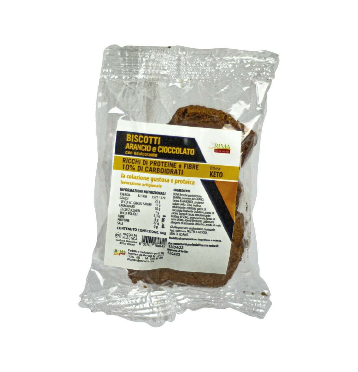 NEWTRITIONS Prima Colazione Biscotti Keto Arancia e Cioccolato 50 g