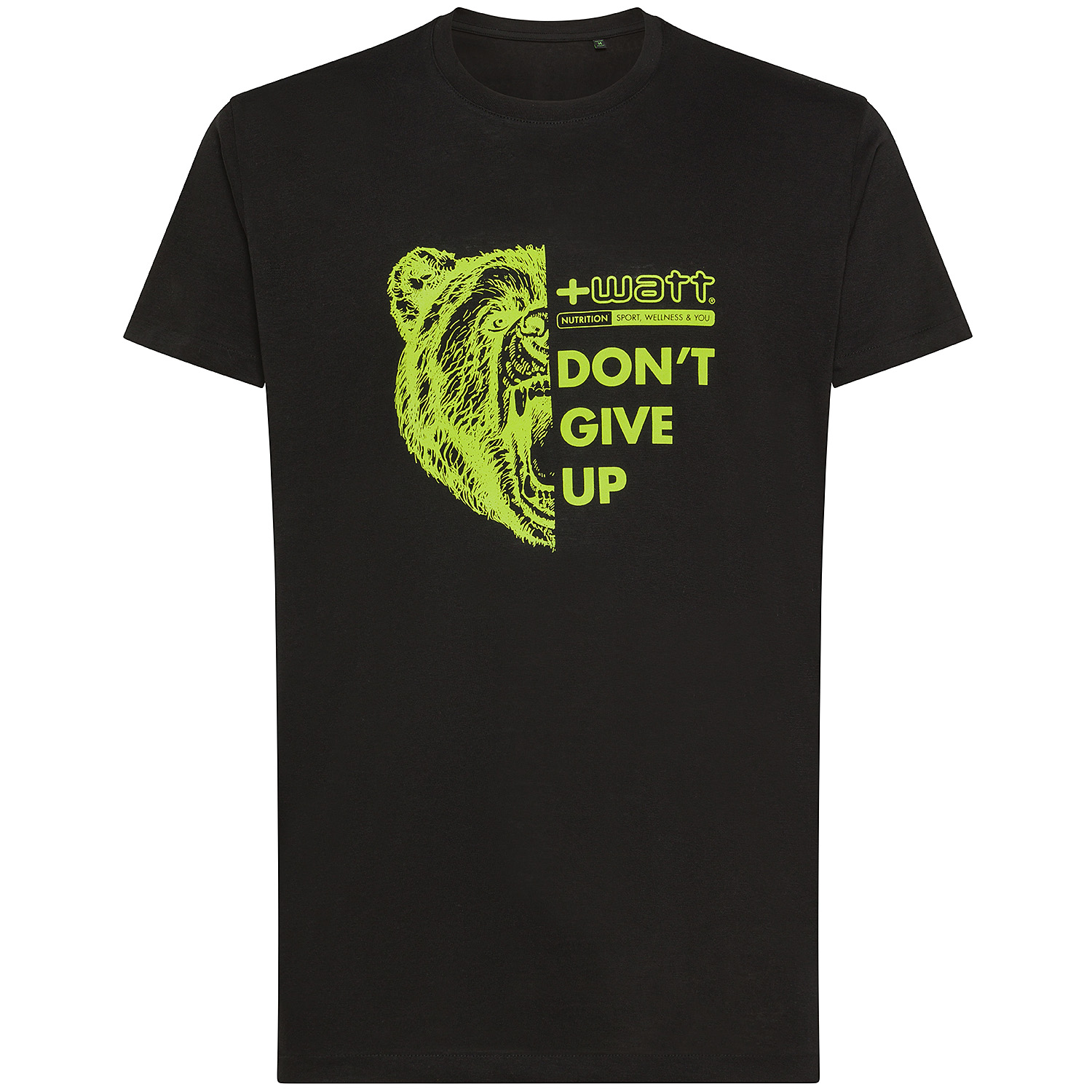 +Watt Accessori T-shirt DON’T GIVE UP nera cotone organico