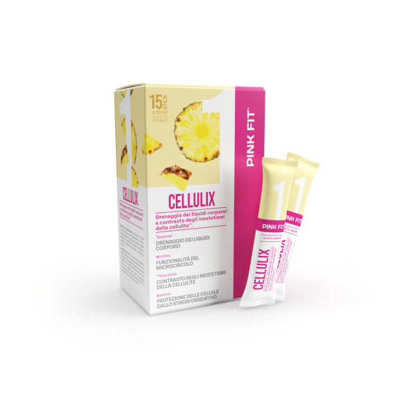 Wellness Dimagrimento Pink Fit Cellulix integratore 15 stick drenaggio