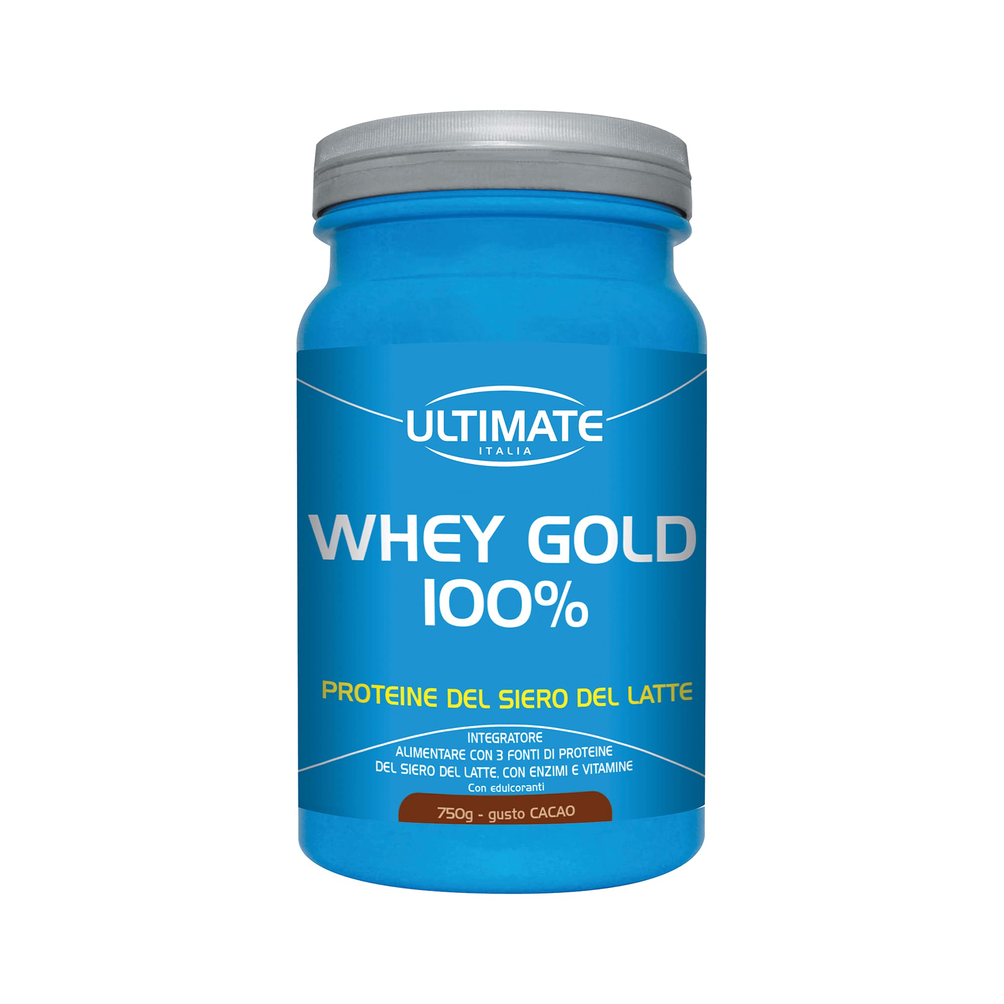 Ultimate Proteine Whey Gold 100% cacao proteine in polvere