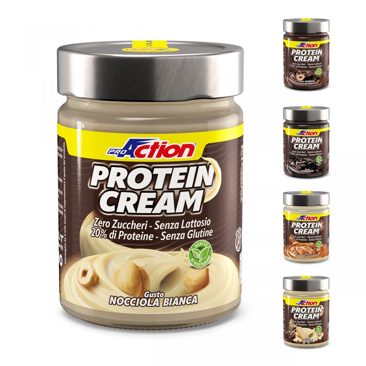 Proaction Crema Spalmabili Protein Cream crema proteica Nocciola Bianca 300 g