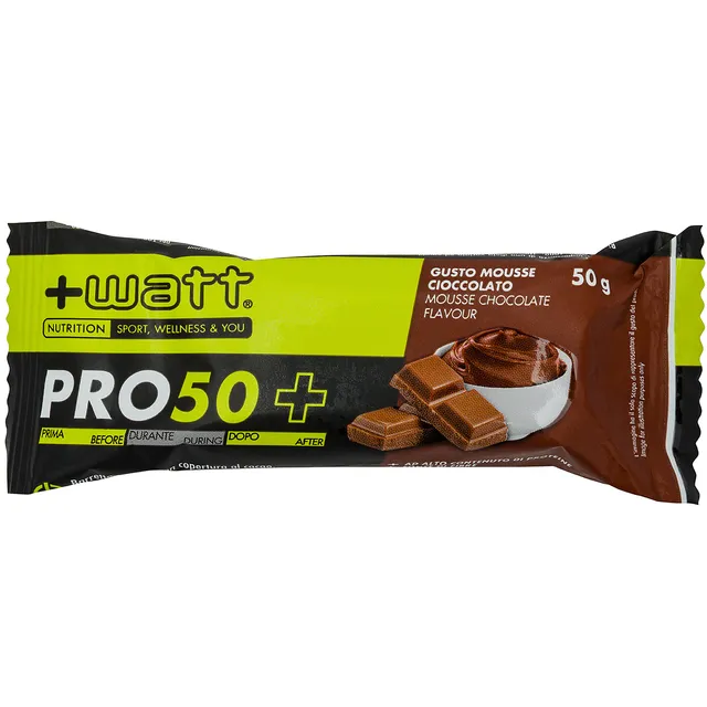 +Watt Power Line Pro50+ barretta proteica 50 g al cioccolato