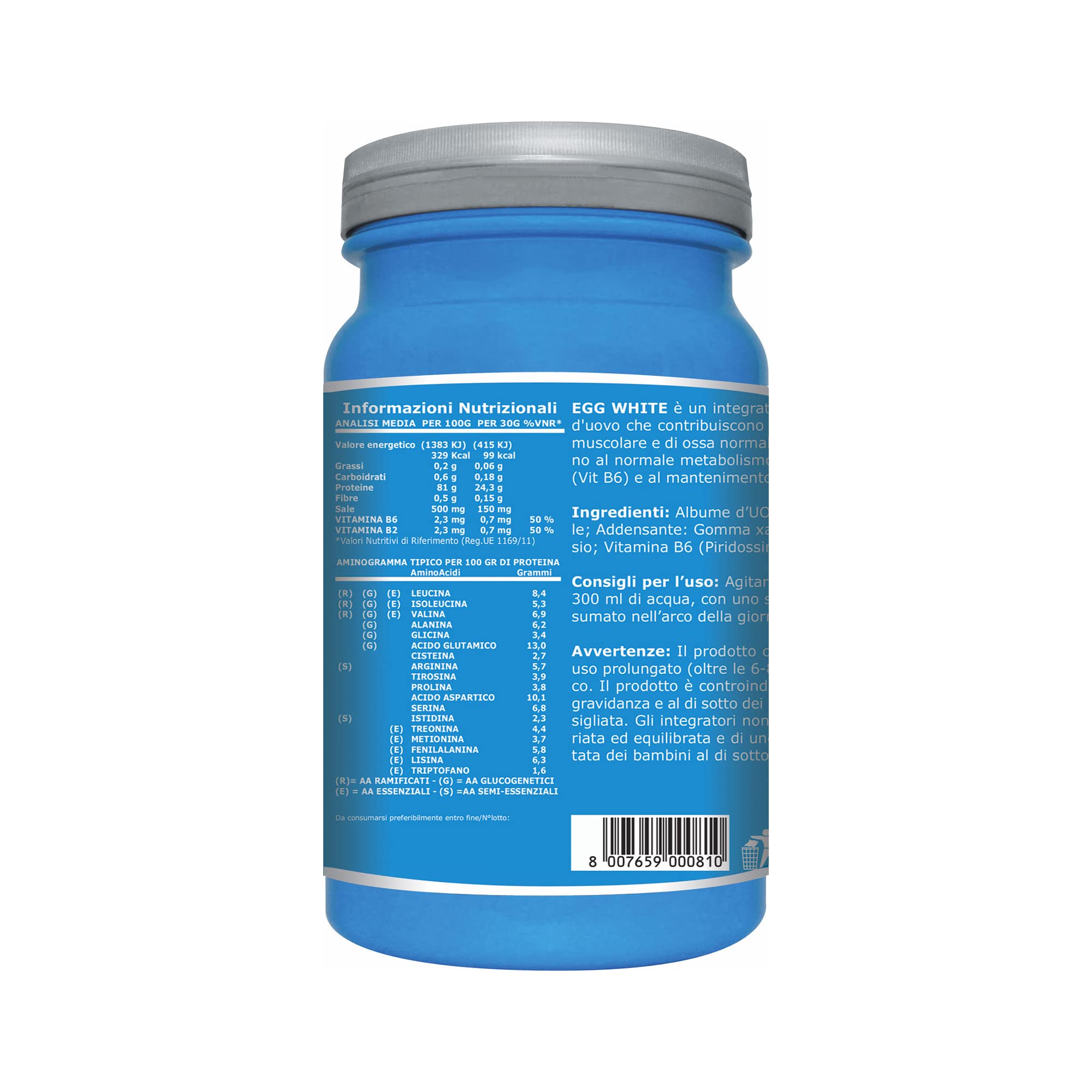Ultimate Proteine Egg White proteine d’albume vaniglia 750 g, senza grassi e carboidrati