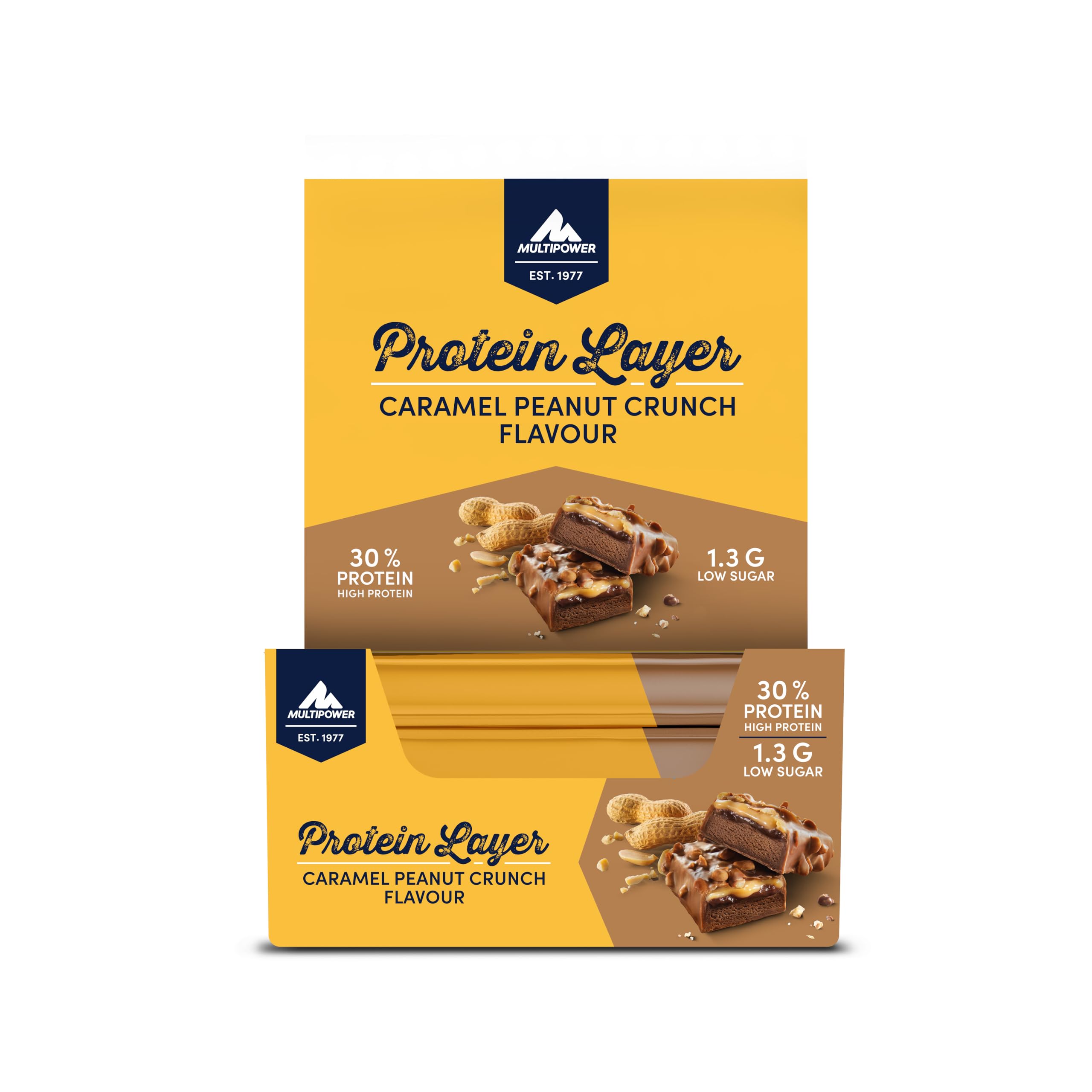 Multipower Protein Layer barretta proteica Peanut Crunch 18 x 50 g al caramello