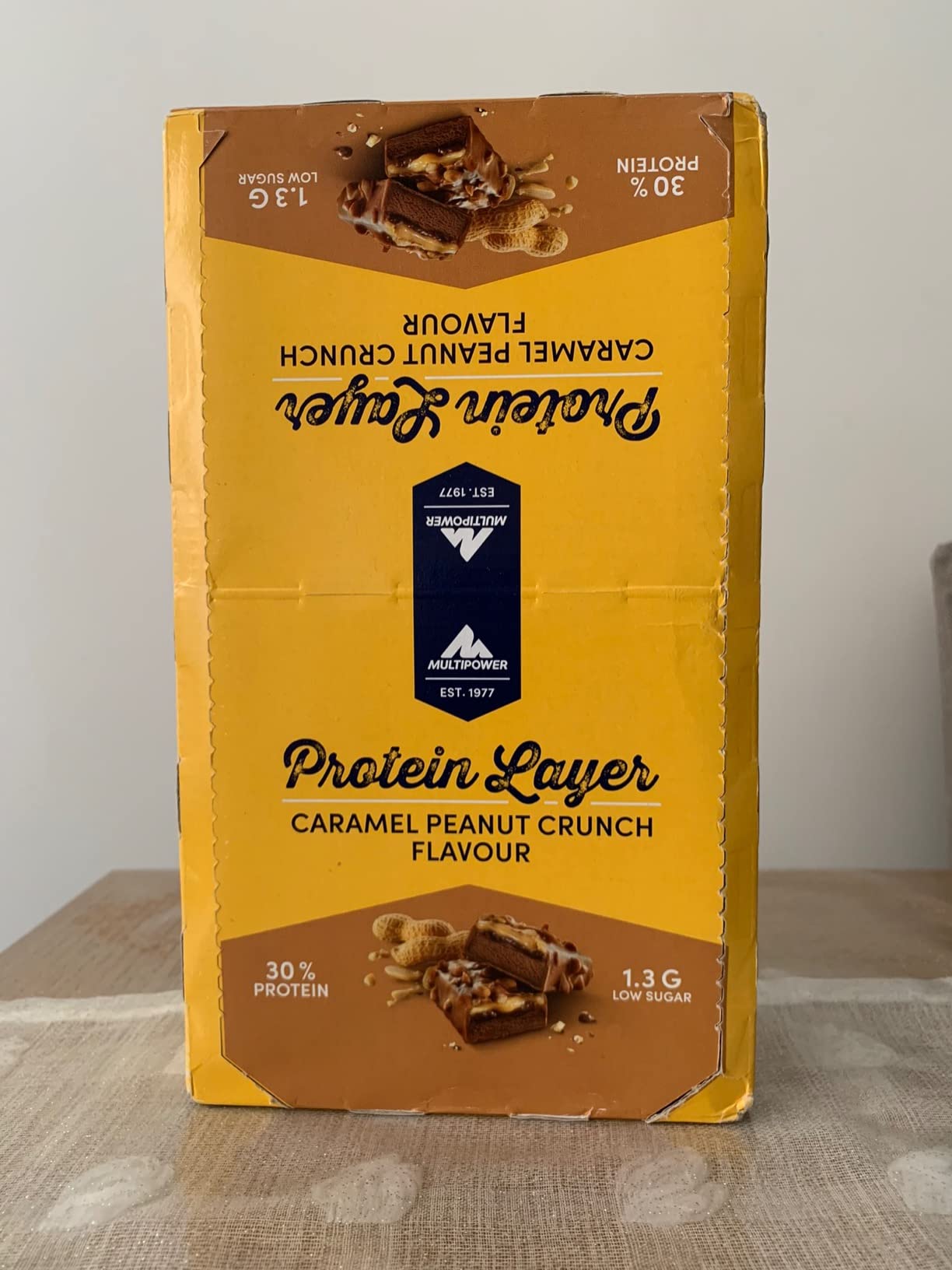 Multipower Protein Layer barretta proteica Peanut Crunch 18 x 50 g al caramello