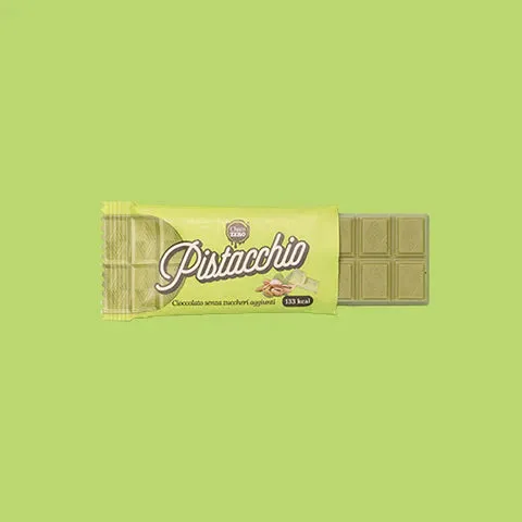 Wellness Biscotti Proteici e senza Zucchero Tavolette al pistacchio cioccolato bianco 3 x 25 g