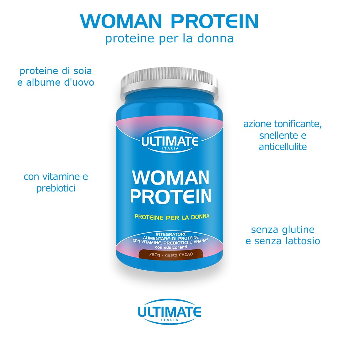Ultimate Proteine Woman Protein cacao 750 g proteine soia e albume