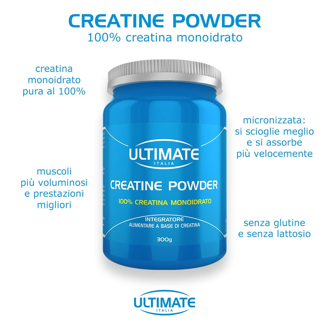 Ultimate Creatina 100% Creatina Monoidrato creatina in polvere 300 g micronizzata