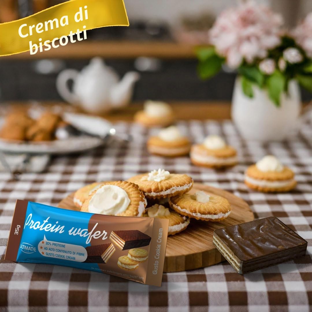 Ultimate Snack Protein Wafer Cookie Cream wafer proteico Choco Yogurt 25 x 35 g
