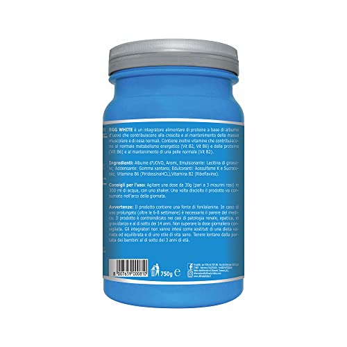 Ultimate Proteine Egg White proteine d’albume vaniglia 750 g, senza grassi e carboidrati