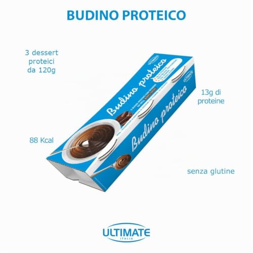 Ultimate Snack Budino proteico cacao 3 confezioni da 3 pezzi da 120 g senza glutine