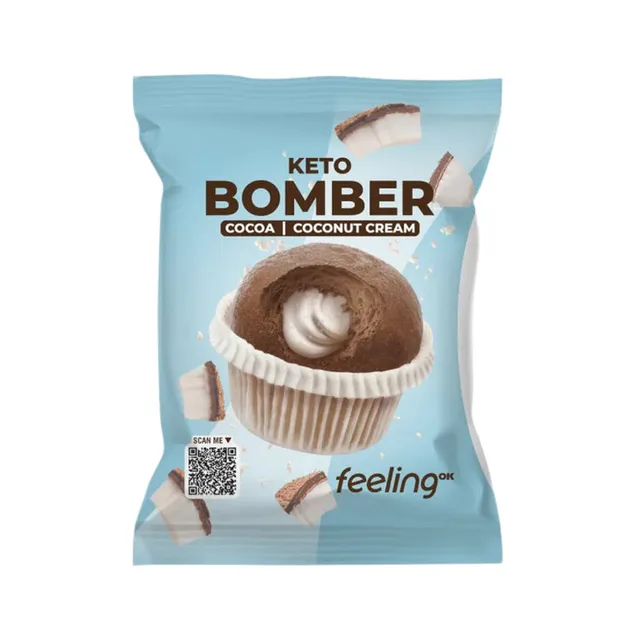 Wellness Food Keto Bomber Muffin cocoa coconut cream muffin keto 50 g