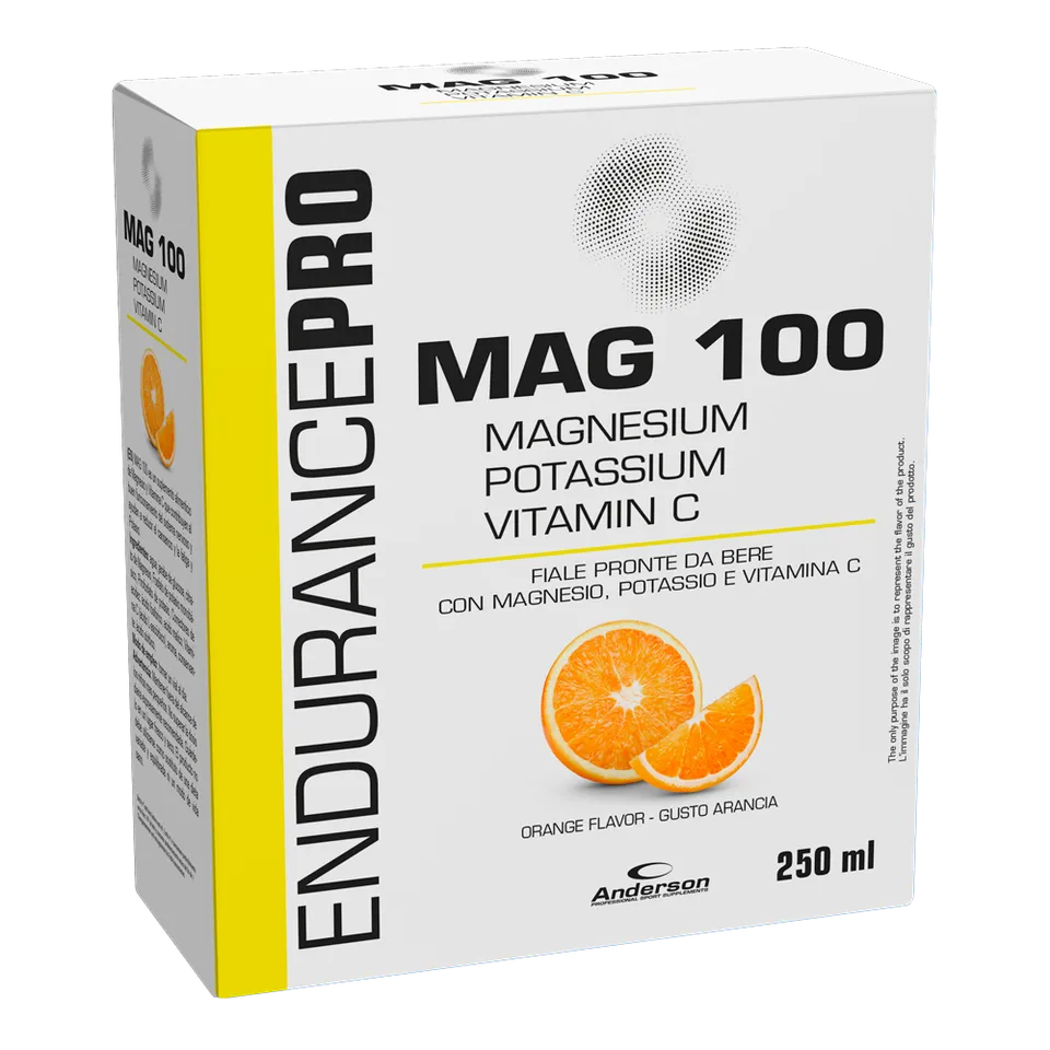 Wellness Integratori di Potassio e Magnesio Mag 100 Arancia integratore 10 fiale