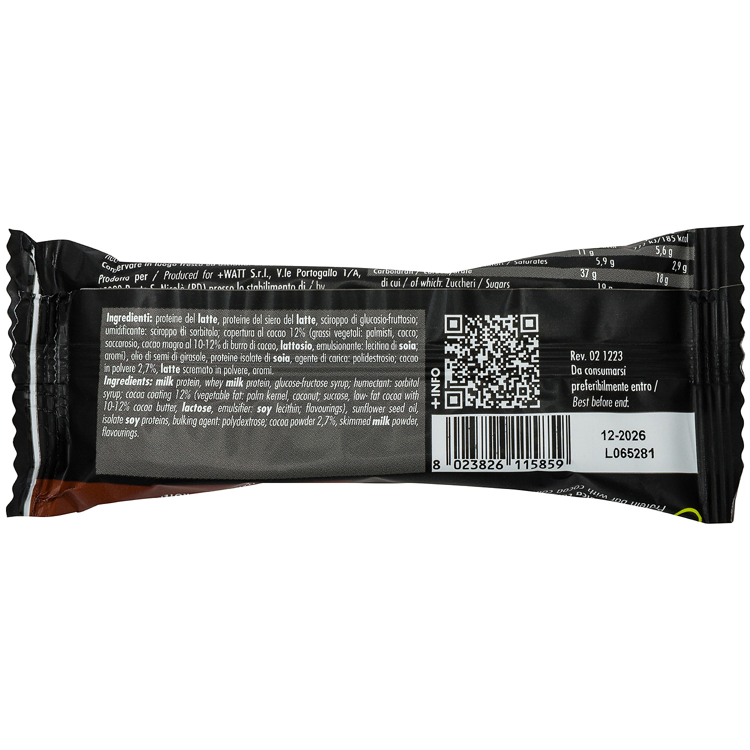 +Watt Power Line Pro50+ barretta proteica 50 g al cioccolato