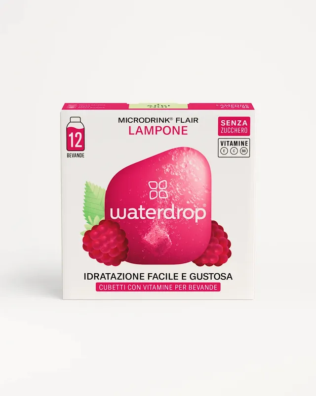 Wellness Drink Energetici Waterdrop Lampone cubetto effervescente vitamine