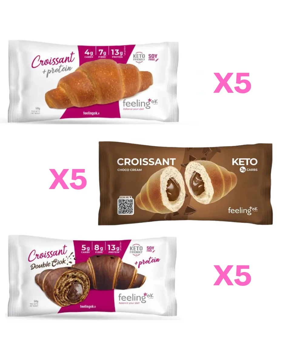 Wellness Food Keto Kit Dieta Chetogenica - 15 Giorni con Croissant Low Carb