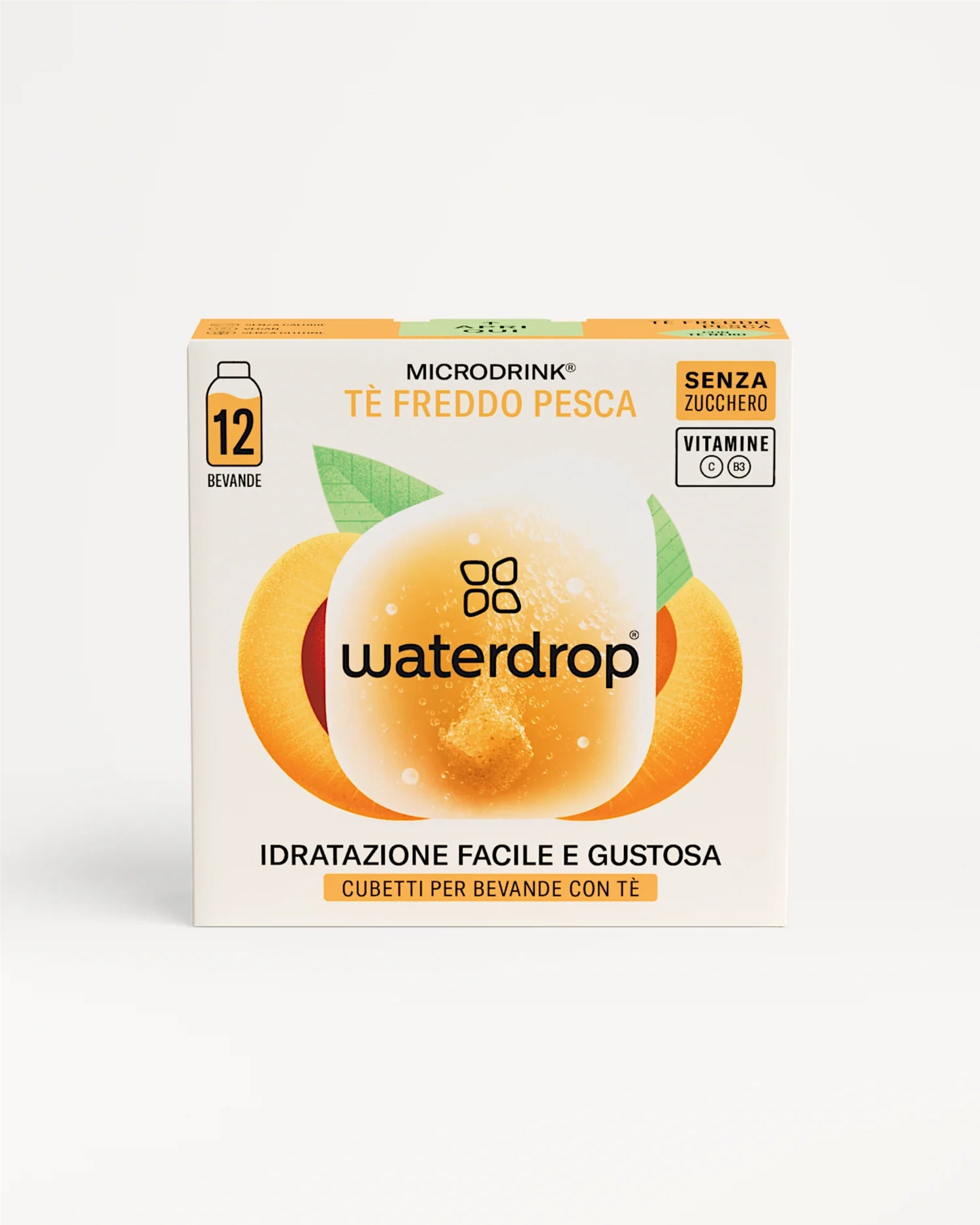 Wellness Drink Energetici Waterdrop Thè freddo alla Pesca cubetti 12 porzioni