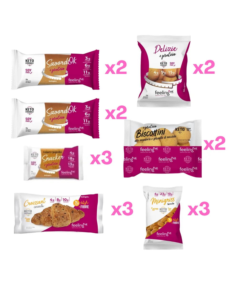 Wellness Food Keto Kit Dieta Chetogenica Snack Box Dolce Salato snack