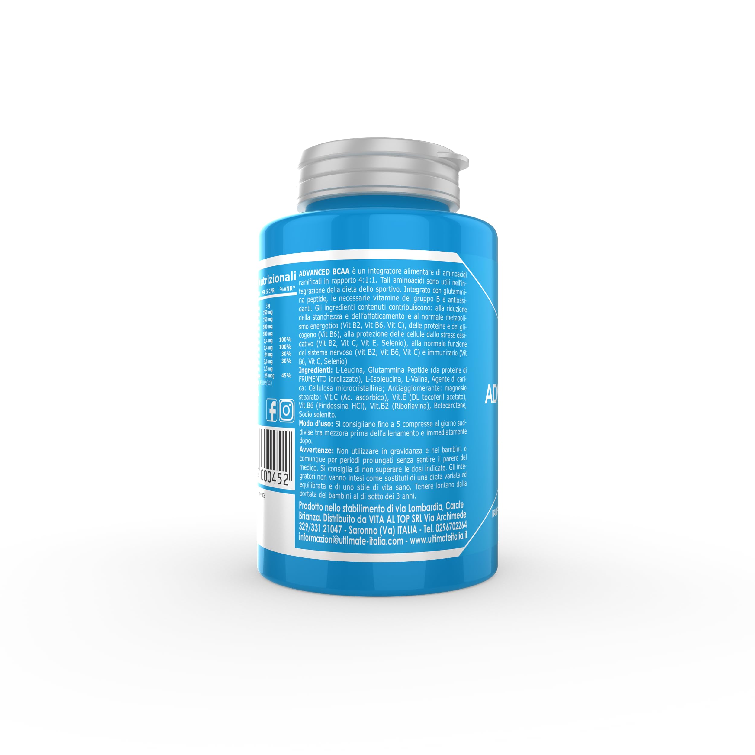 Ultimate Aminoacidi Advanced Bcaa compresse 100 unità 4:1:1