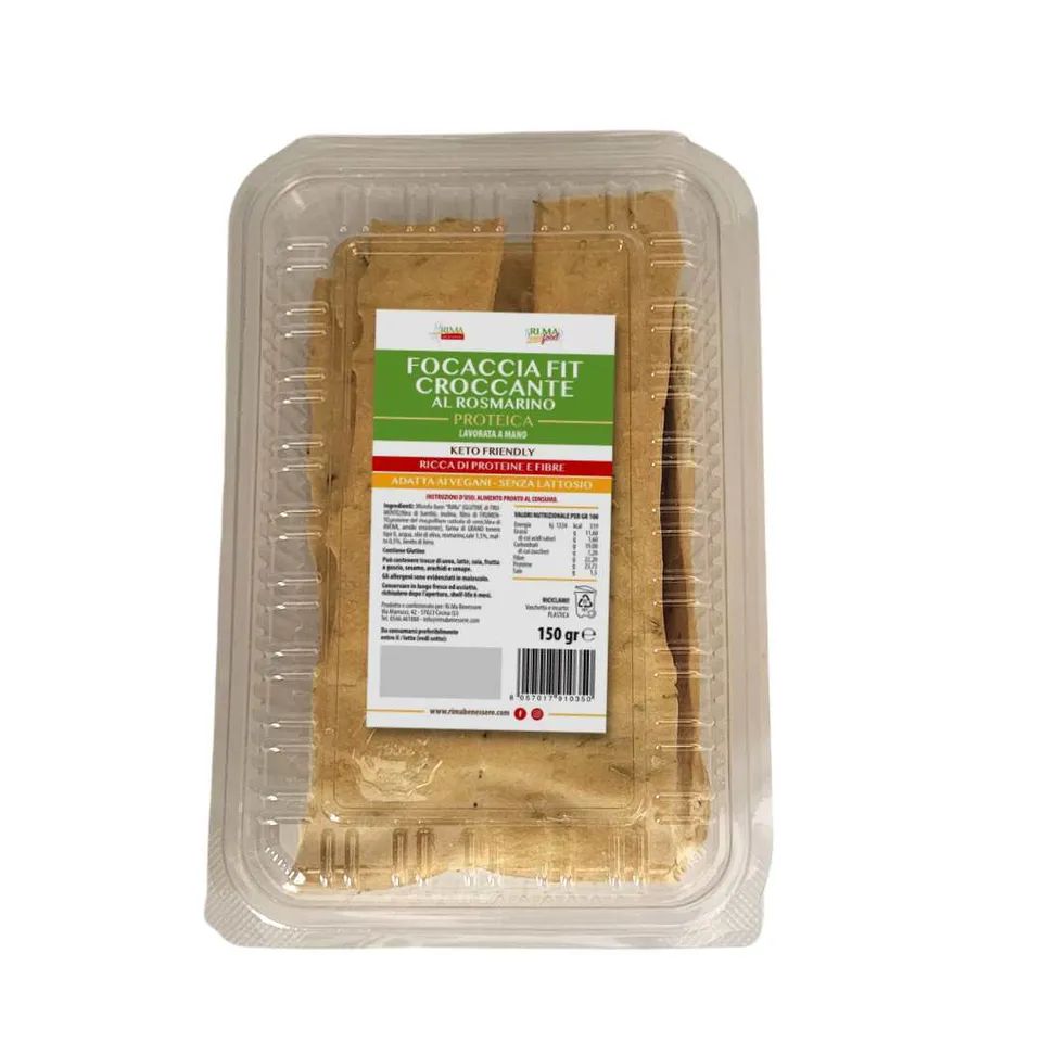 NEWTRITIONS Pane e prodotti da forno Focaccia Croccante Fit Proteica focaccia al rosmarino 150 g
